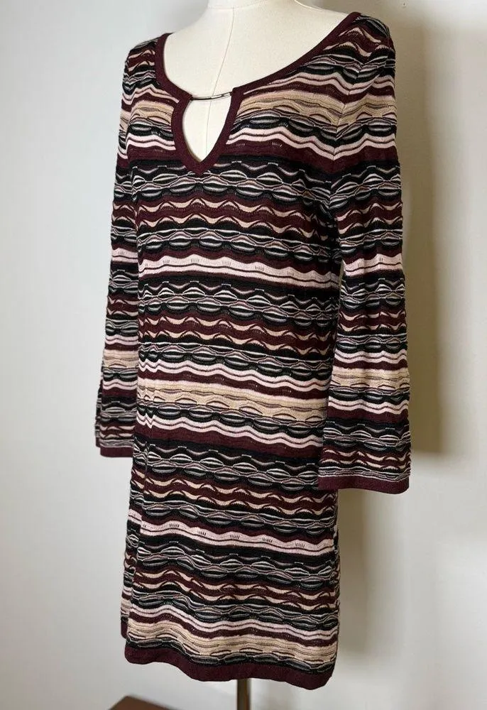 White House Black Market Multicolor Striped Sweater Tunic Women’s Size Medium - Image 2