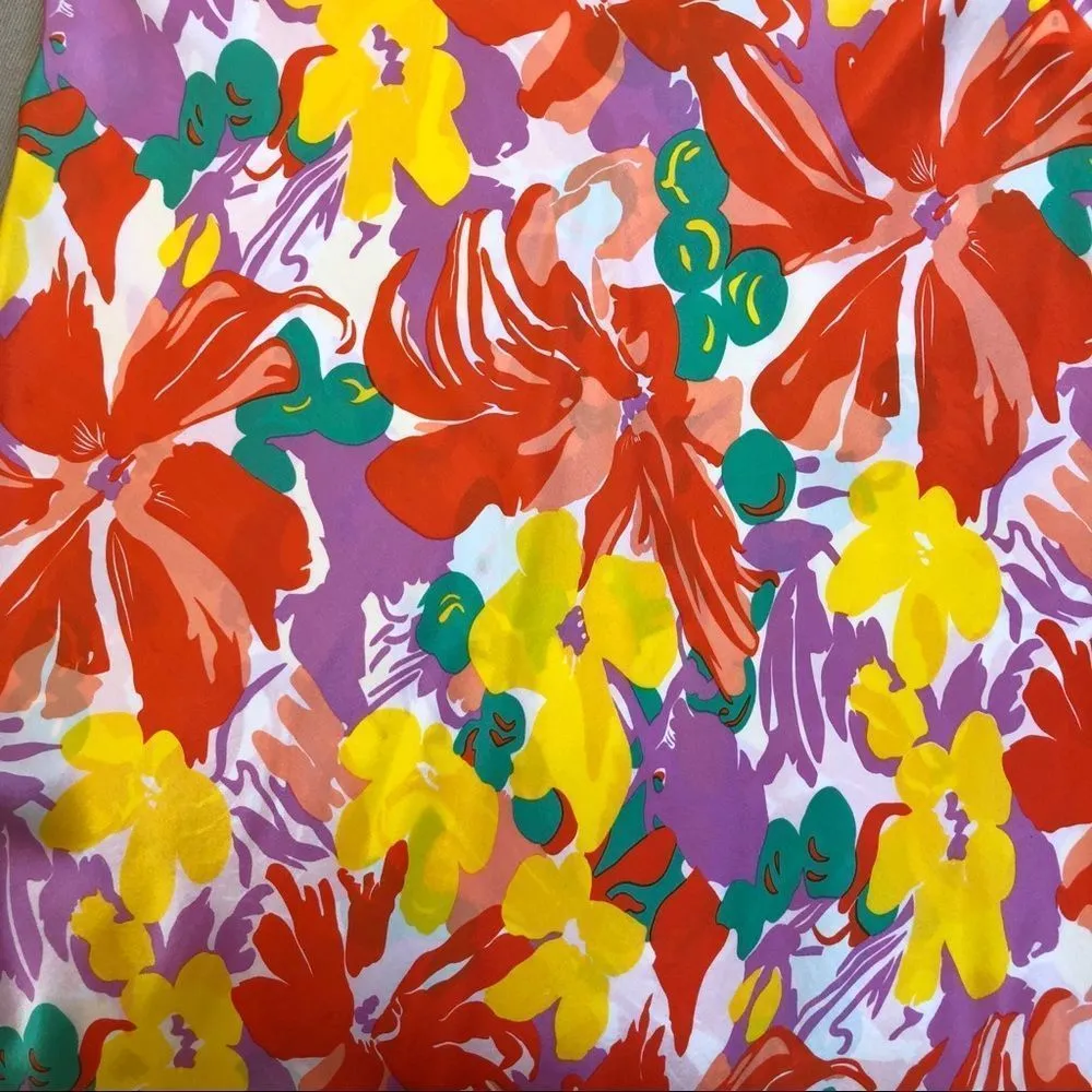 Floral Silk Midi Skirt 💥 Size 42 - Image 5