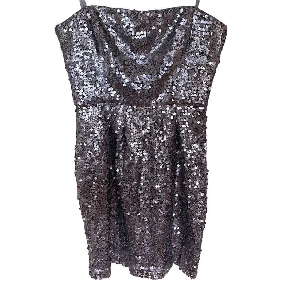 BCBGMaxAzria NEW Lilac Mist Sequin Formal Dress – Size 6 – Y2K Glam - Image 2