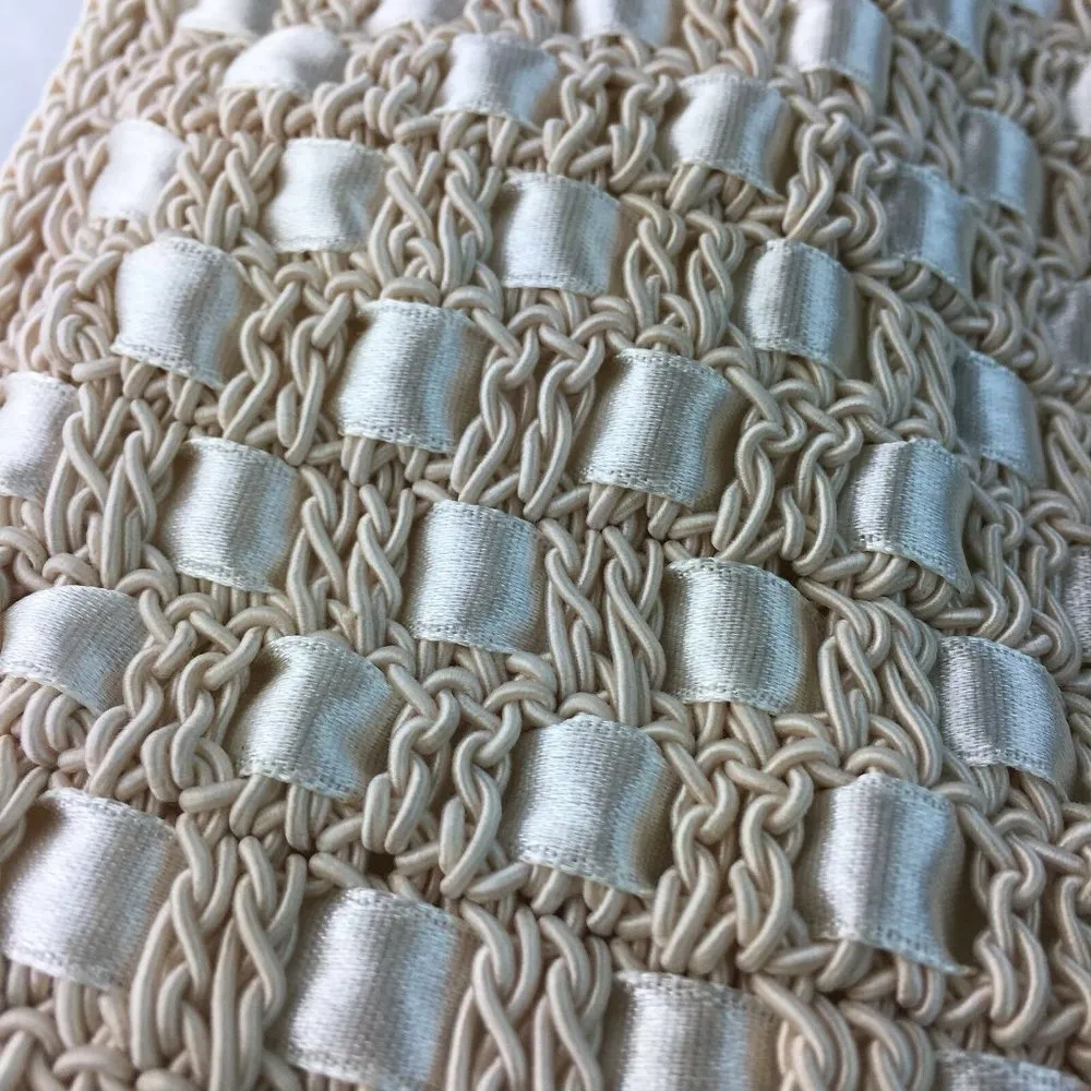 Kathy Ireland Knit Crossbody Purse Casual Handbag Woven with Keychain u - Image 5