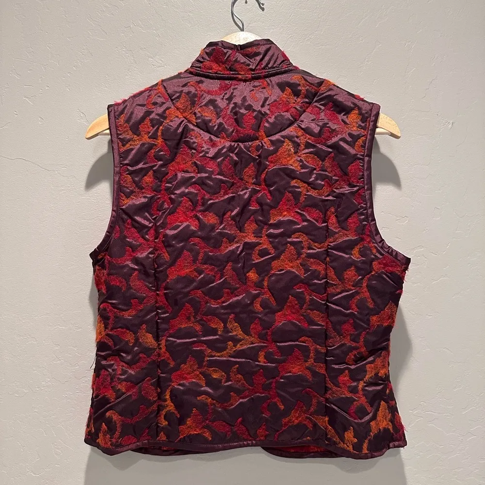 Tsunami Maroon Orange Full Zip Vest Sz Medium - Image 2