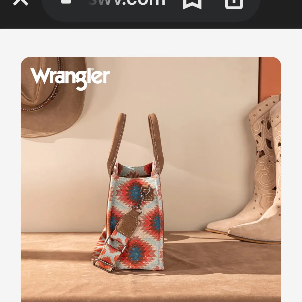 Wrangler Women's Aztec Pattern Tote Bag NWOT - Image 12