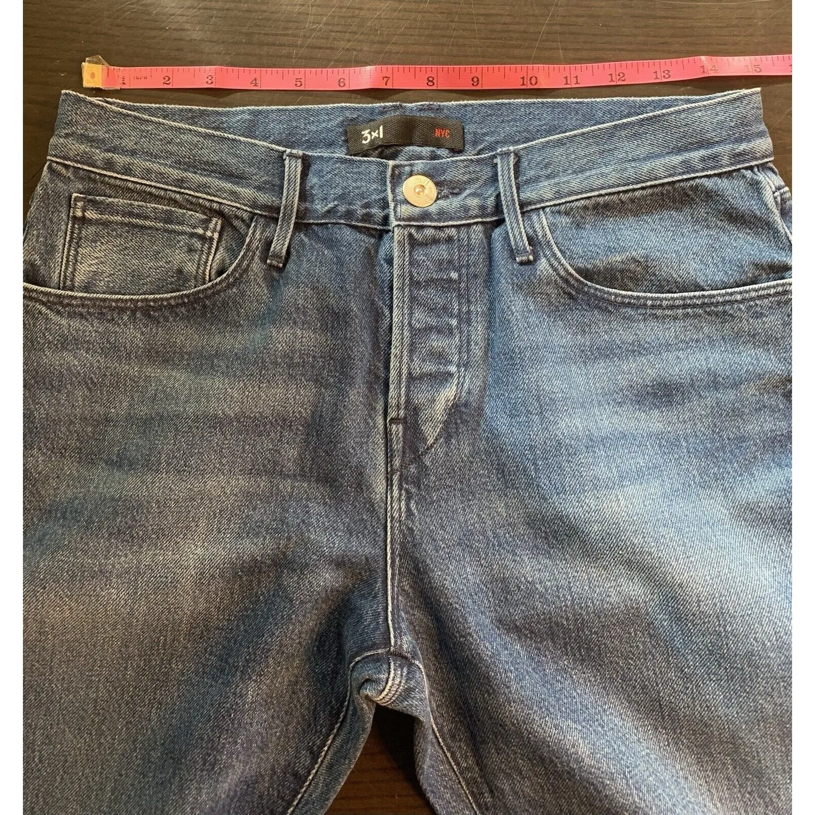 3X1 NYC Stella Jeans Womens 28x27 Dark Wash Fringe Raw‎ Hem Denim Made In USA Blue Size 28 - Image 10