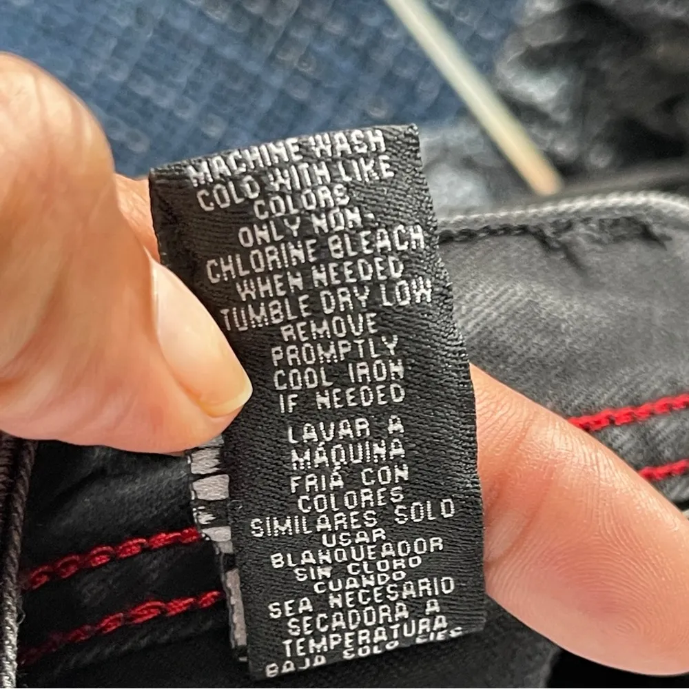 MISSGUIDED | Black Studded Asymmetric Hem High Waist Distressed Denim Skirt Sz 8 - Image 7