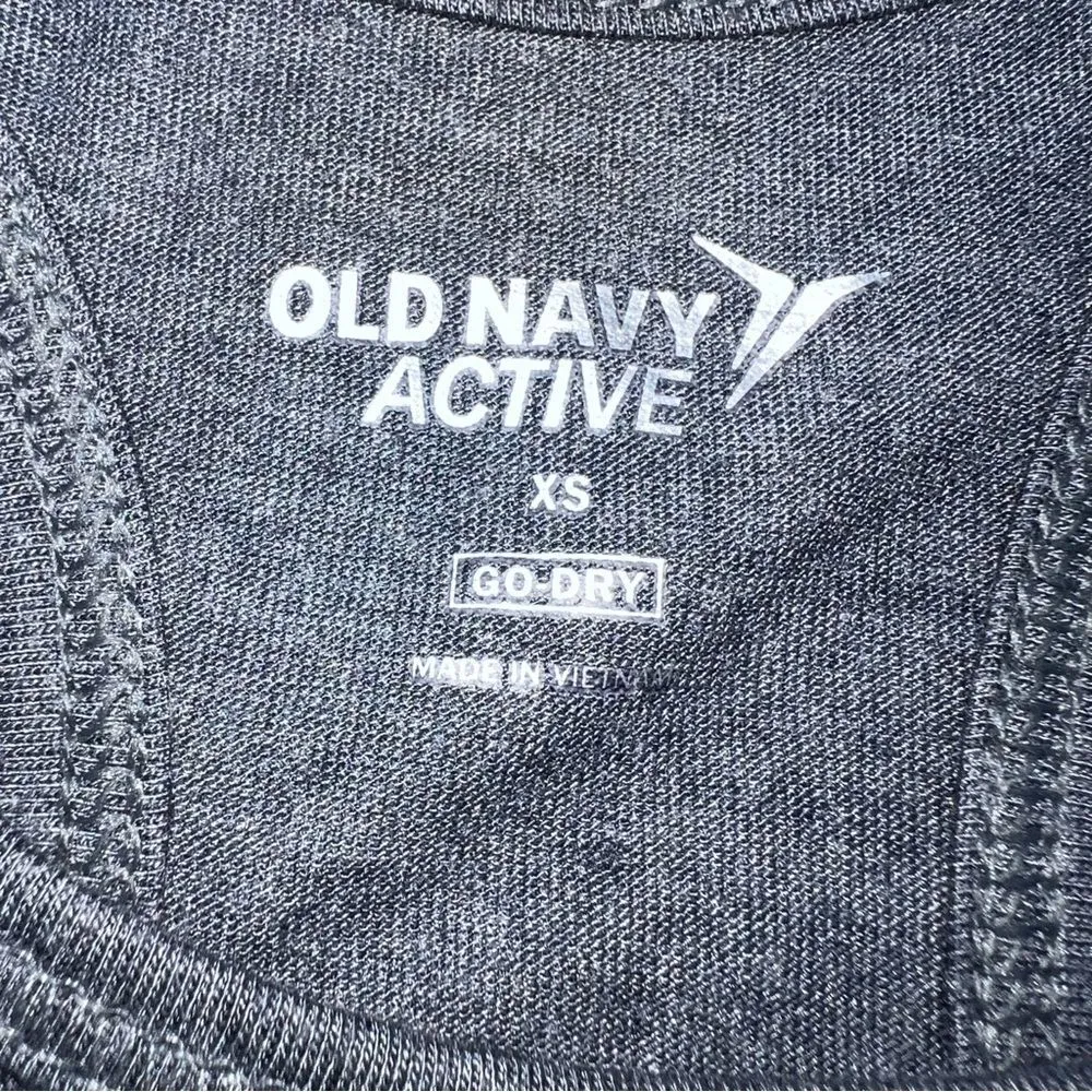 Old Navy Active Dark Gray Racerback Tank Top w/Overlapping Back Vent Size XS - Image 6