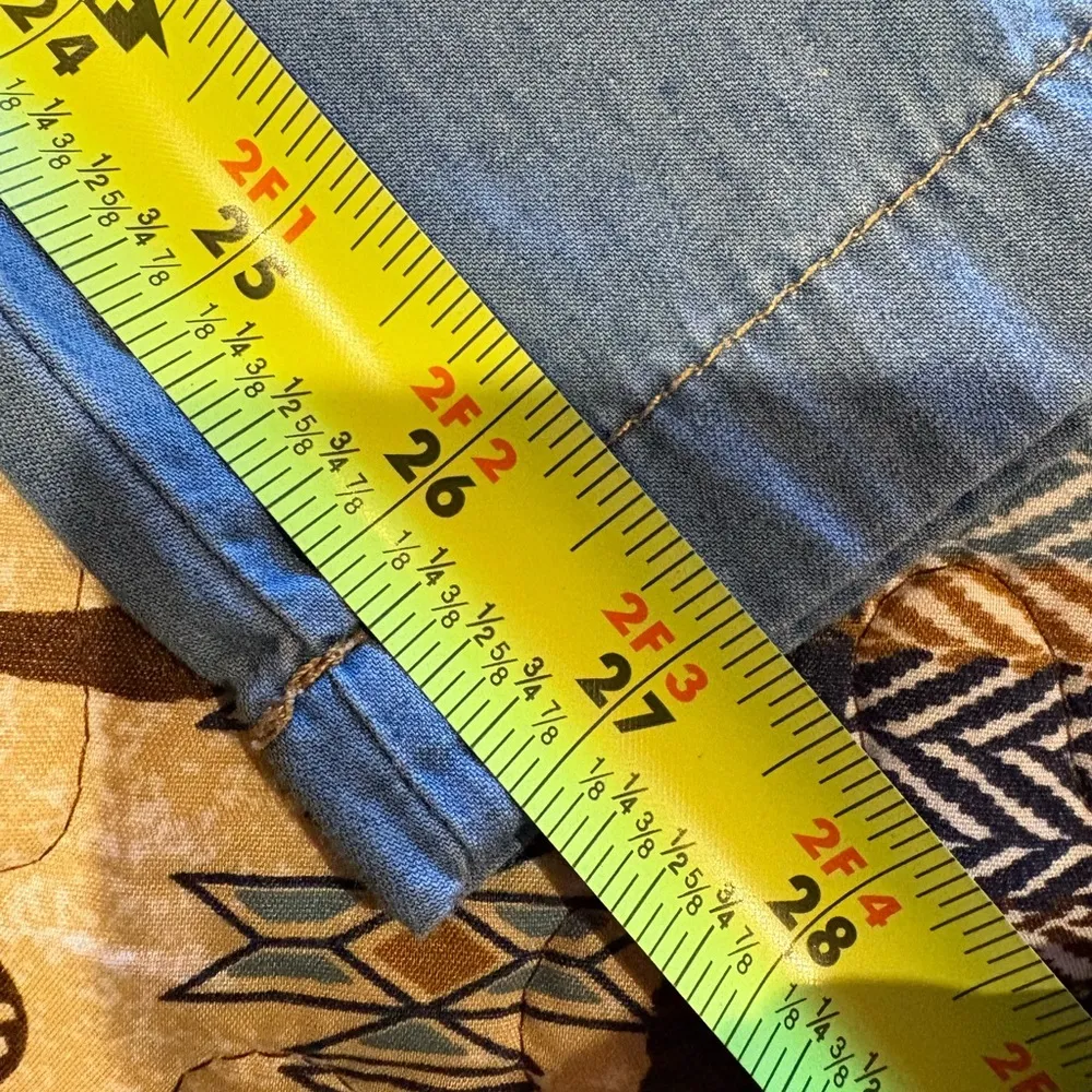 Almost Famous Juniors Faux Denim Cargo Pants Large Med wash - Image 8