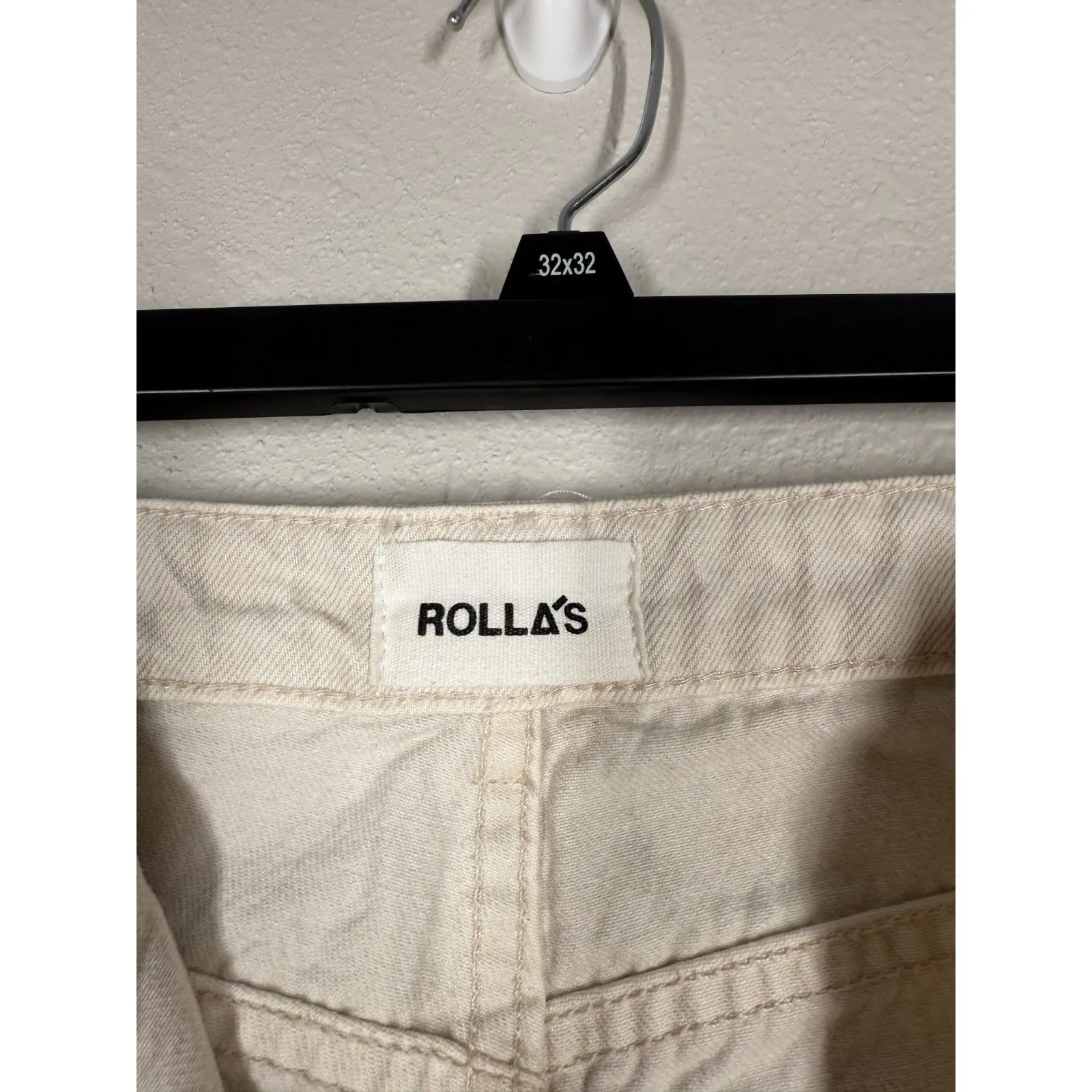 Rolla's Eastcoast Crop Flare White Womens Sz 31 Raw Hem High Waisted Boho - Image 8