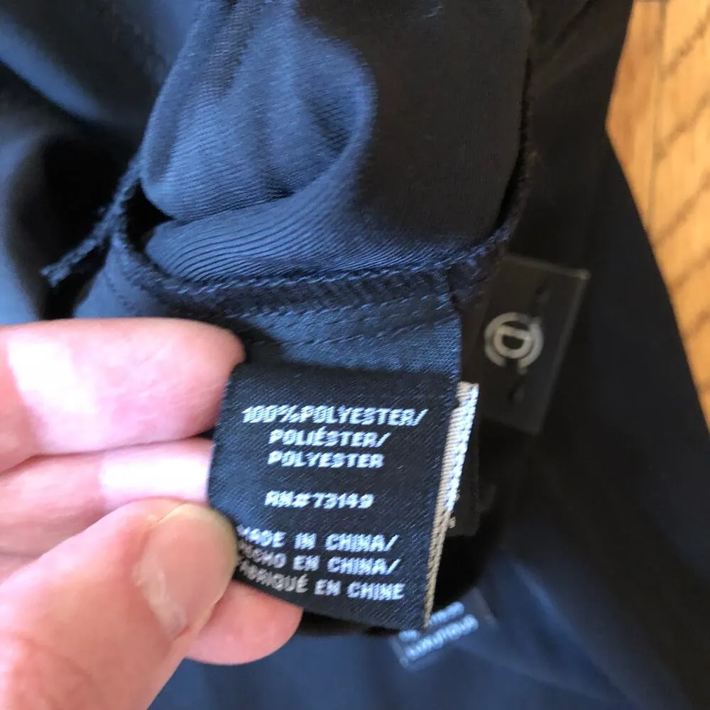 Dictionary NWT Women's Black Polyester Straight Pants Button Elastic Waist - Image 7