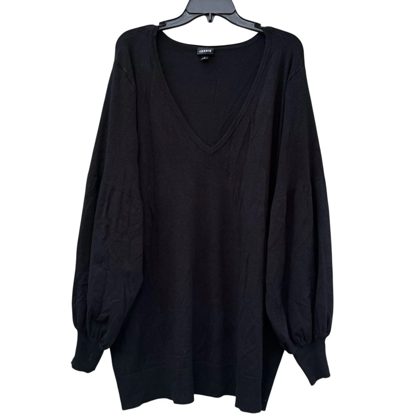 Torrid Pullover V-Neck Fitted Sweater Size 5X Neutral Capsule Wardrobe Grunge - Image 2