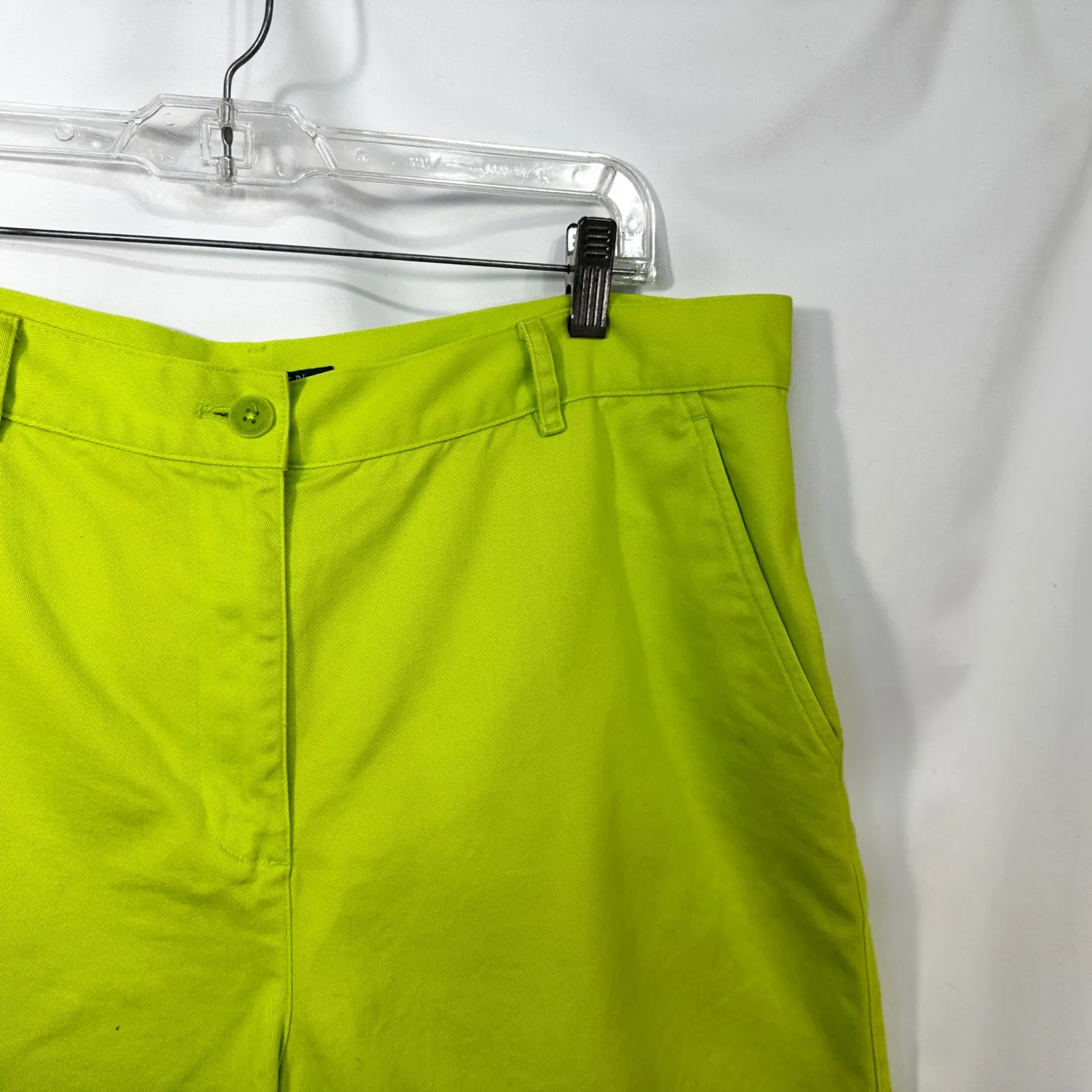 Lauren Ralph Lauren Sz 14 Shorts Bright Green High Rise Y2K‎ VTG Preppy Golf 194 - Image 5