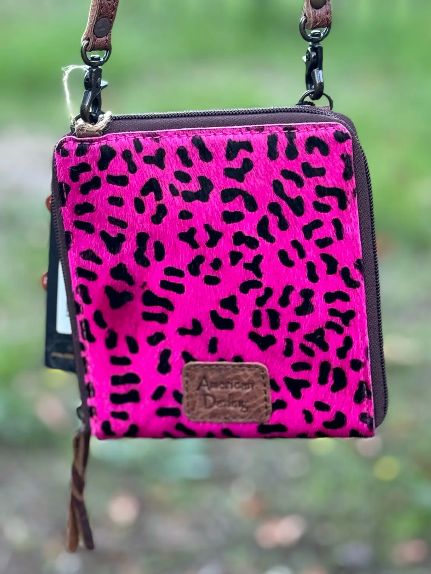 American Darling Genuine Leather Wallet Crossbody Wristlet - Image 1