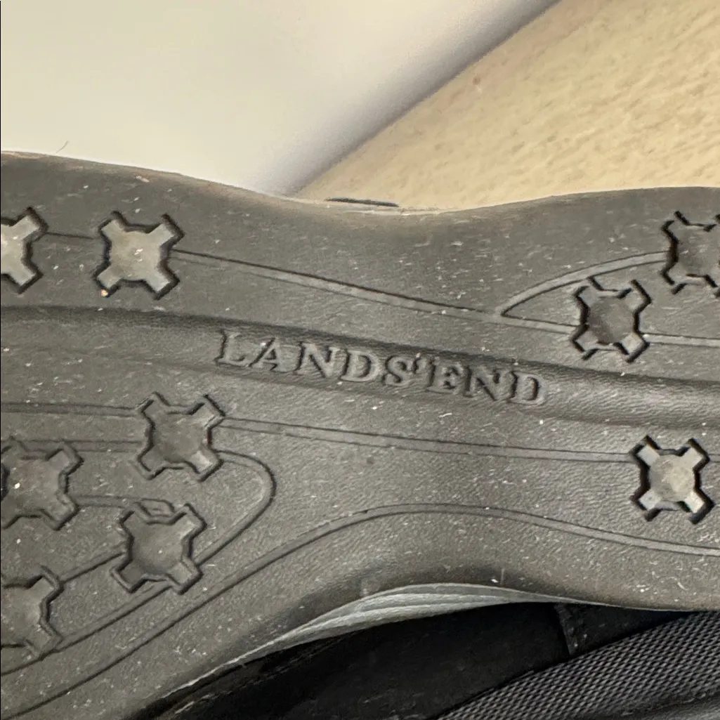 Lands' End Black Quilted Winter Boots Size 8.5B - Image 8