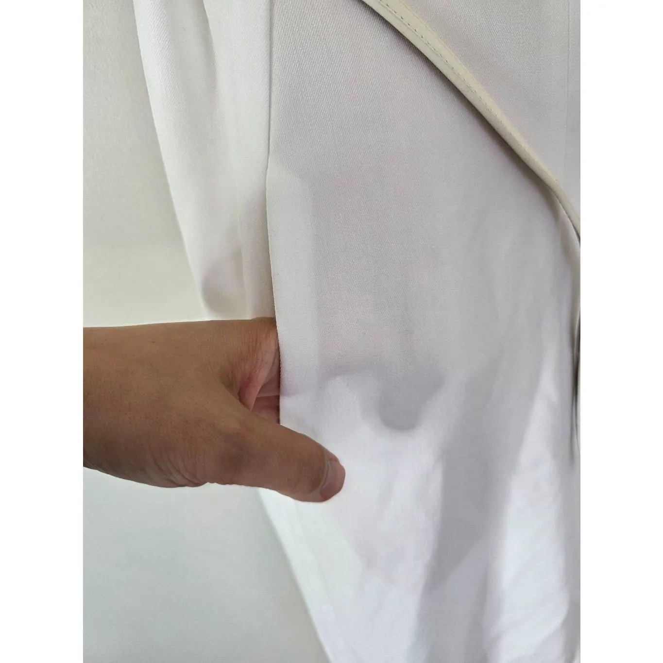 Black Halo Jackie Asymmetric Belted Jumpsuit White Size 12 NEW - Image 8