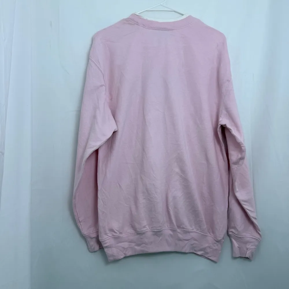 Vintage Women's M&C Sportswear Pink Snowflake Winter Christmas Sweatshirt Size M Size M - Image 2