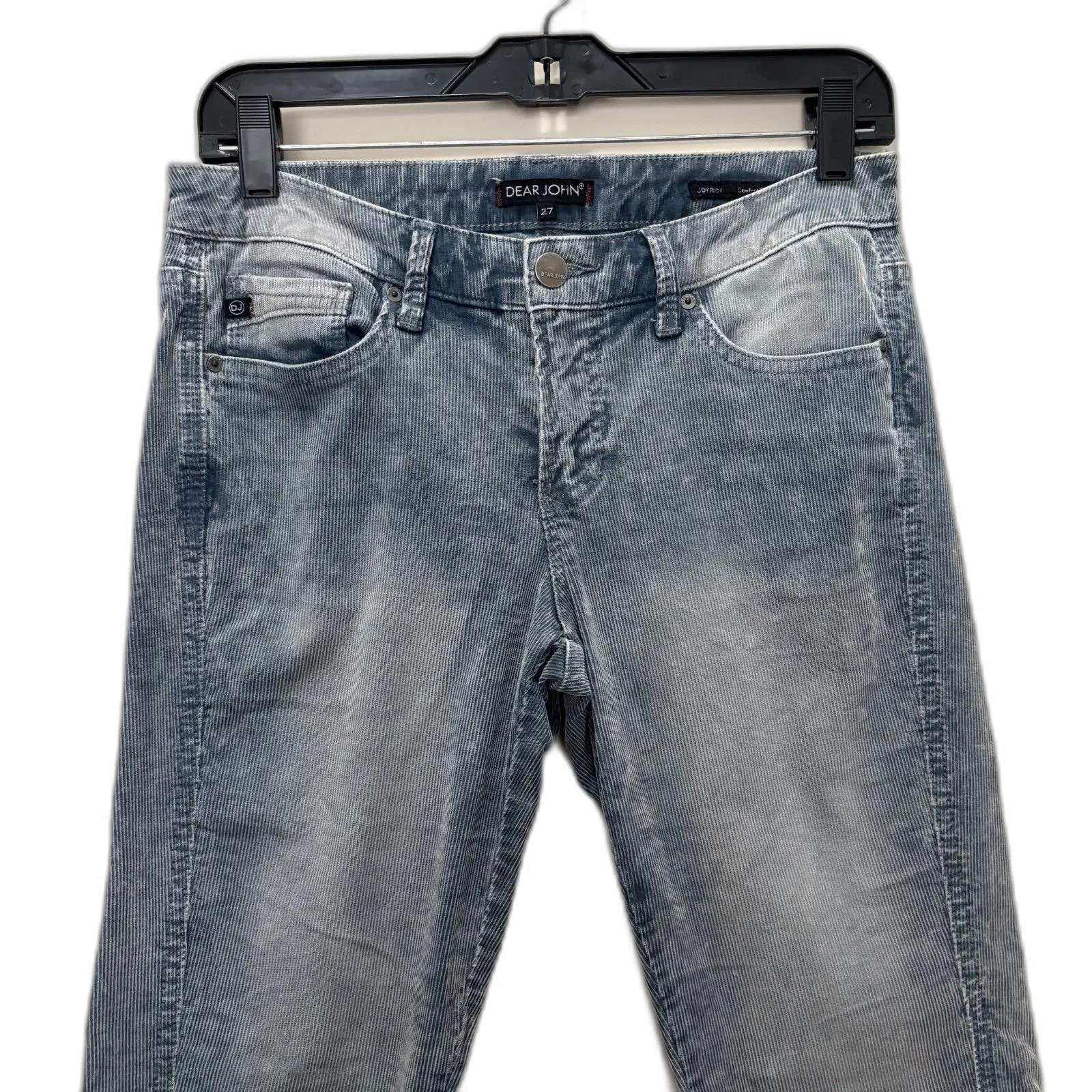 Dear John Joyrich Comfort‎ Skinny Pants Corduroy Gray Grunge Fray Hem Size 27 - Image 2