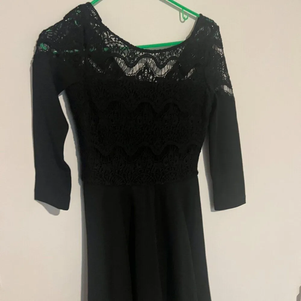 𝅺Lilly pulitzer remmy black Fit and flare dress XS - Image 7