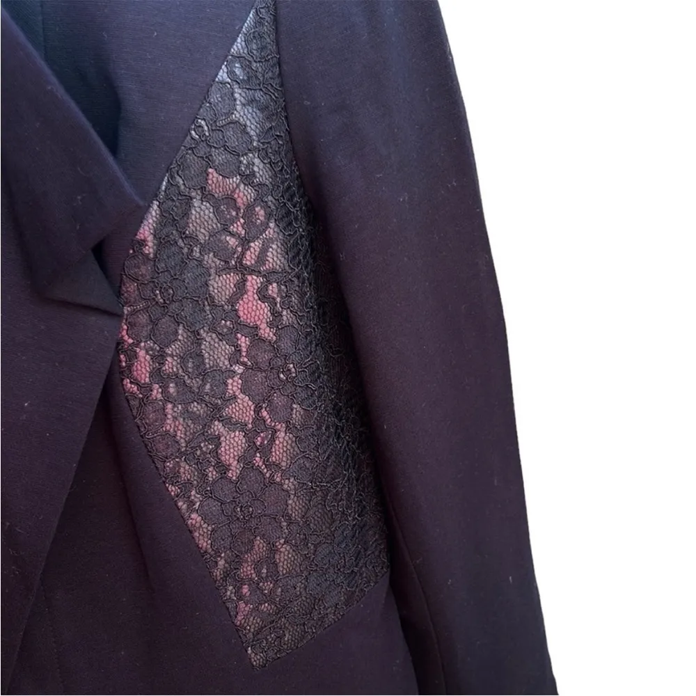 Nwt Cache Black Lace Inset Jacket Top - Image 3