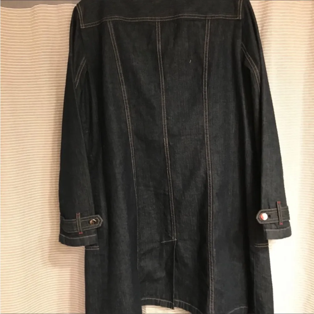 Nine and Co. Dark Wash Vintage Denim Trench Coat 10P - Image 2