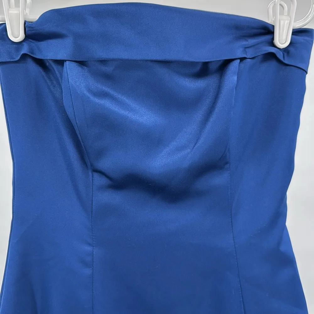 Urban Girl Nites Strapless 2 pc Dress floor length 5/6 satin formal prom event Blue Size undefined - Image 7