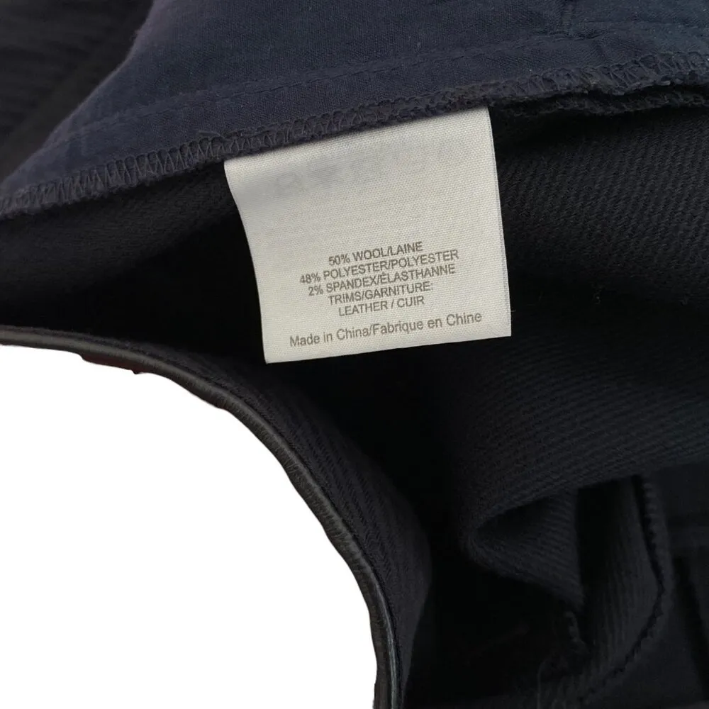 Tory Burch  Christy Wool Blend Leather Trim Ankle Pants - Image 7