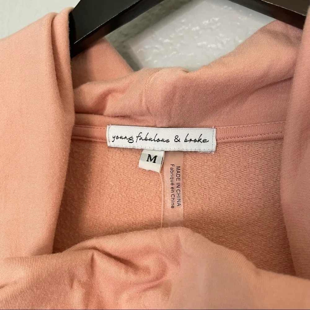NWOT YOUNG FABULOUS & BROKE Piper Hoodie Terra Cotta Ombre M - Image 4