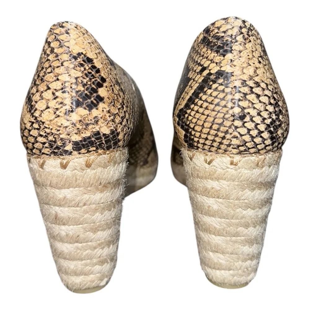 Sonora Peep-Toe Snake skin Espadrille Wedge Sandals size 8.5M - Image 5