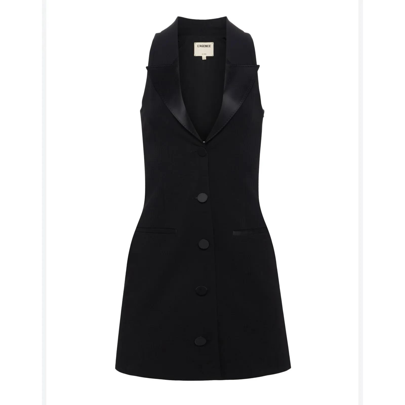 L'Agence Jazlyn Black Tuxedo Mini Dress - Size 16 - NWT - Image 2