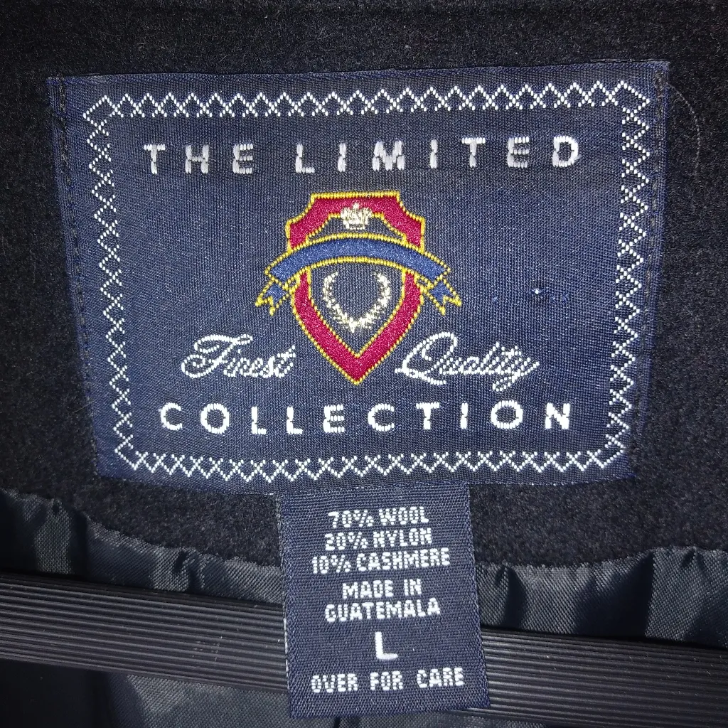 Express L Black Italian Wool Cashmere Coat - Image 5