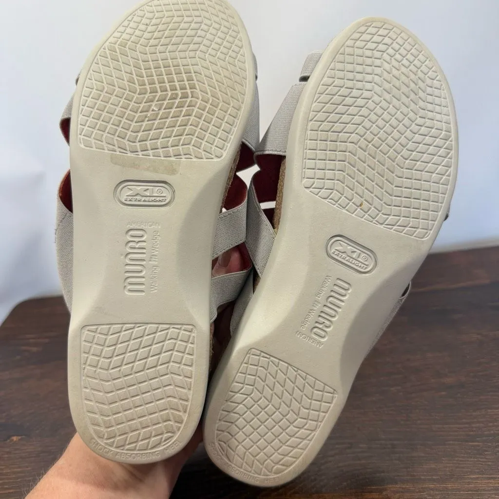 Munro leather strap walking wedge extra light sandal size 8 - Image 6