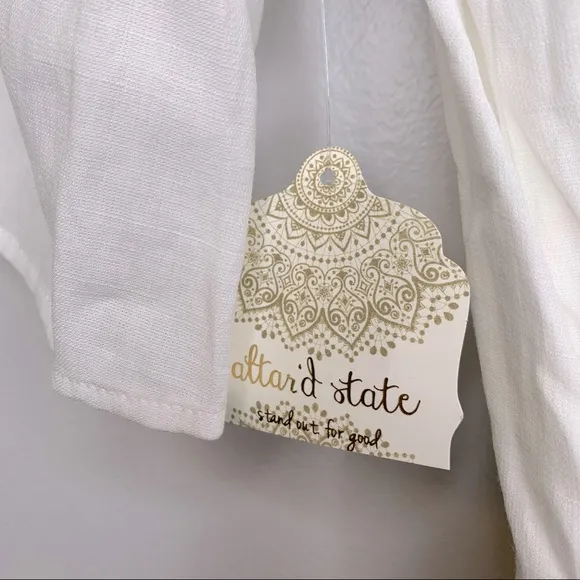 Altar’d State White Short‎ Wrap Top Romper Size M - Image 15