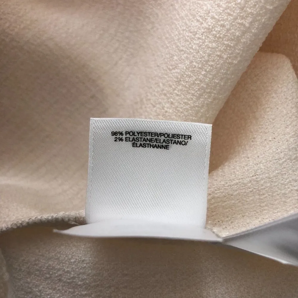 Anne Klein Womens Top Asymmetric Sleeveless Tank Crew Neck Ivory Size 4 - Image 5