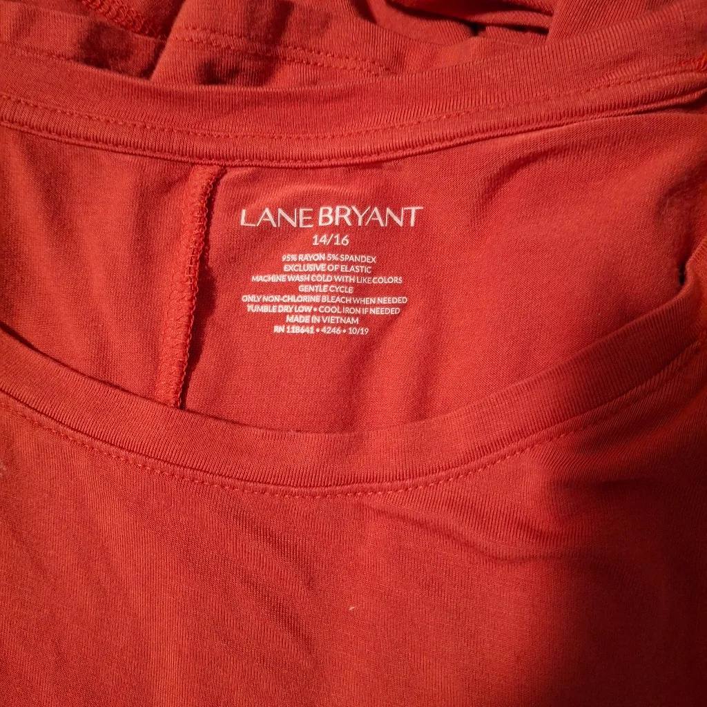 Lane Bryant 14 16 Women's Coral Top NWOT - Image 11