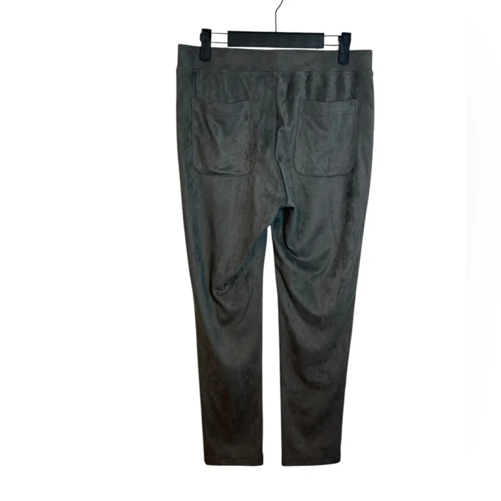 209wst38 Gray Faux Suede Ankle Pants - Image 2