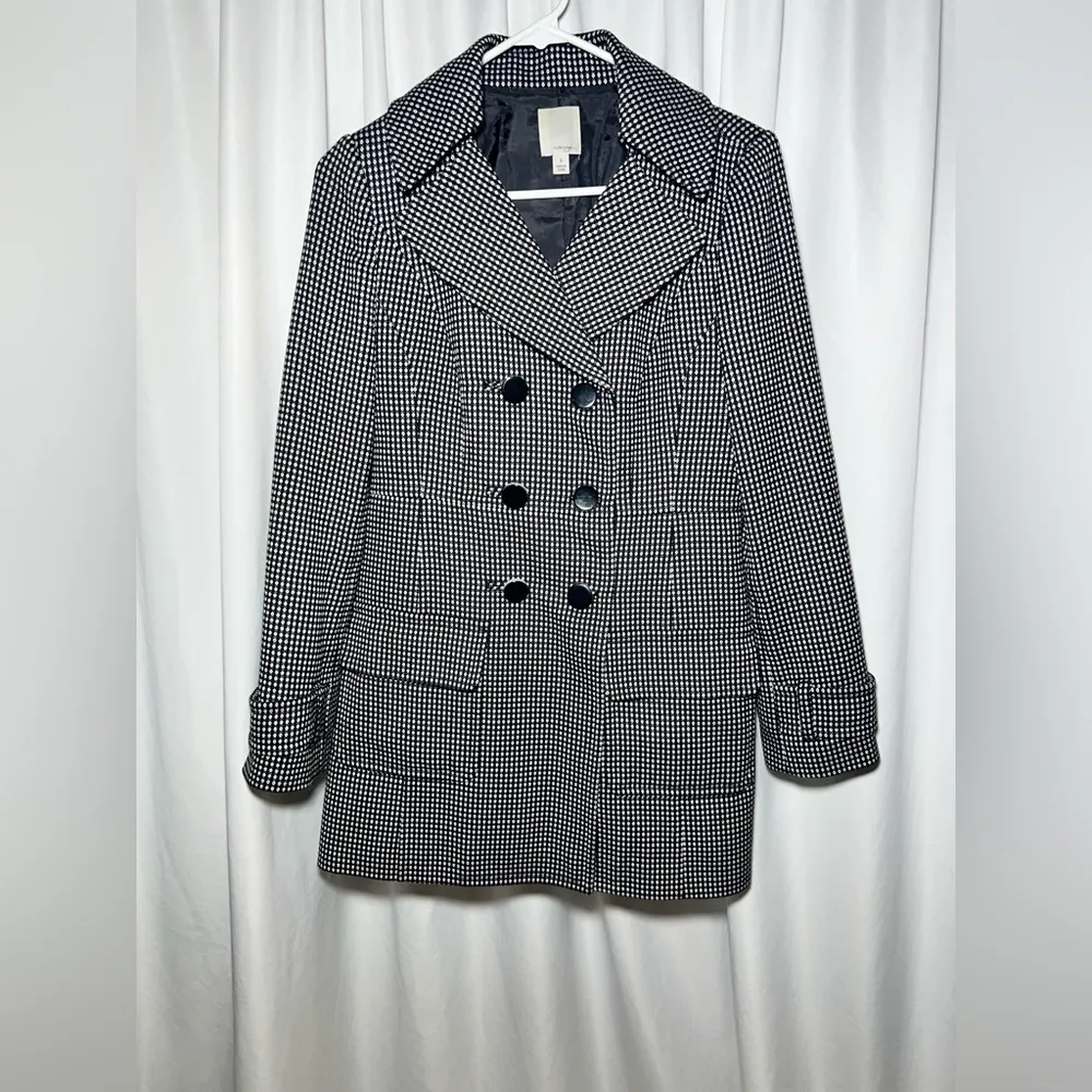 Halogen  Blazer style white and black trench jacket | S - Image 5