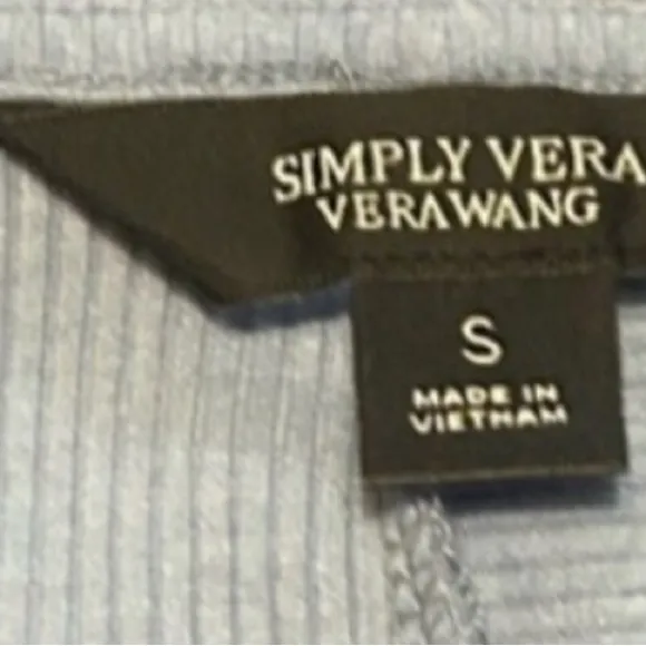 Simply Vera Vera Wang Soft Blue Ribbed Top - Image 2