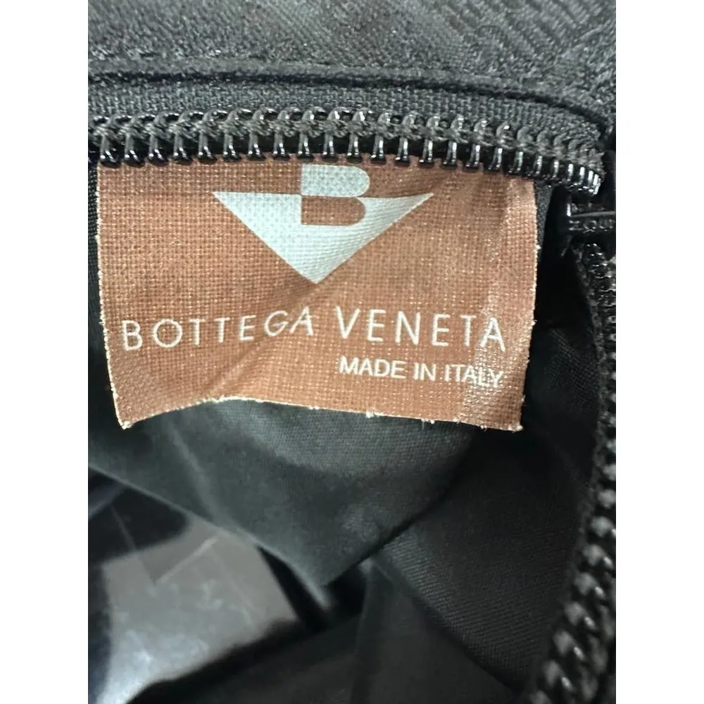 Authentic BOTTEGA VENETA Nylon Leather Hand Tote Bag Purse Black - Image 10