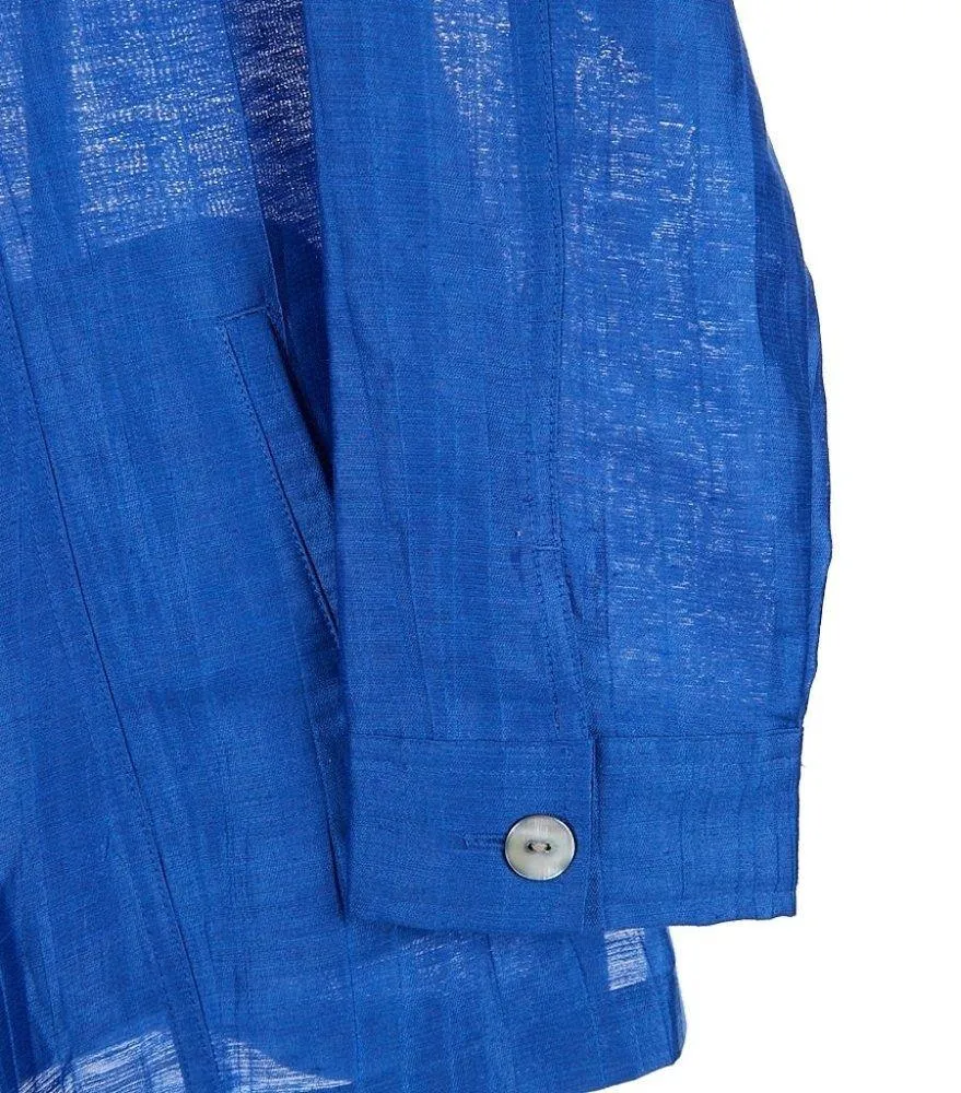 Chico's Crinkled Linen-Blend Shirt-Jacket Size 0 US Size 4/6 - Image 4