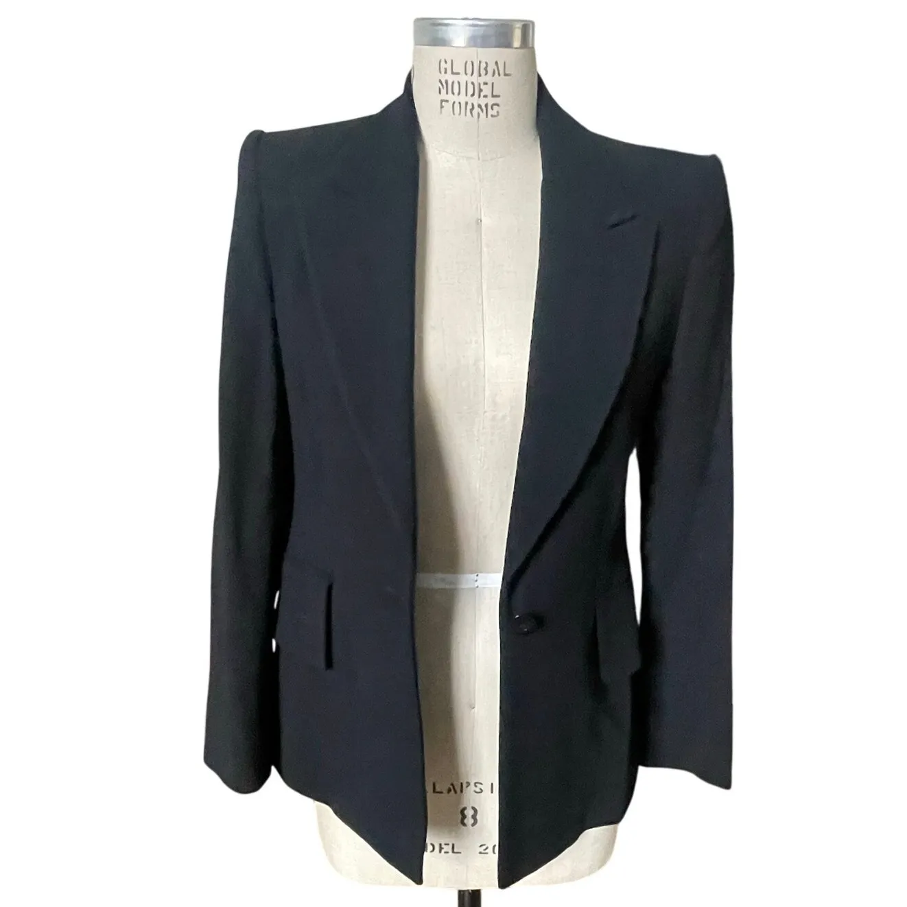 Isaac Mizrahi Collection Tailored Single Breasted Italian Wool Blazer Size 6 - Image 4