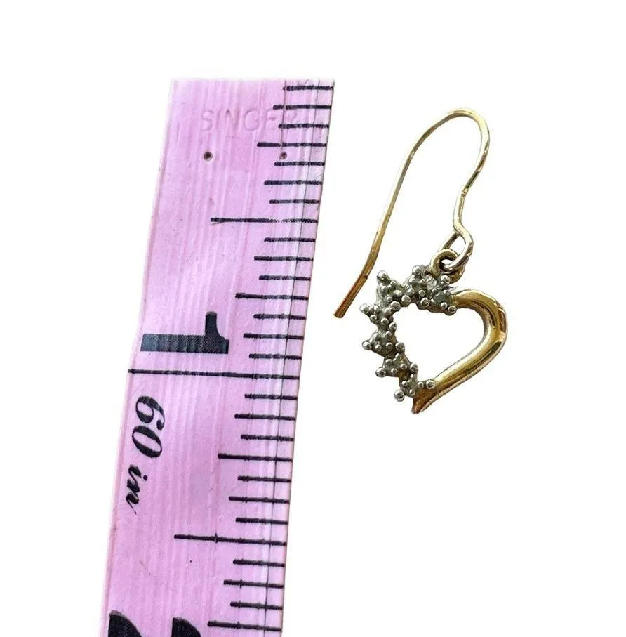 Vintage PAJ BB China stamped rhinestone heart dangle earrings - Image 7