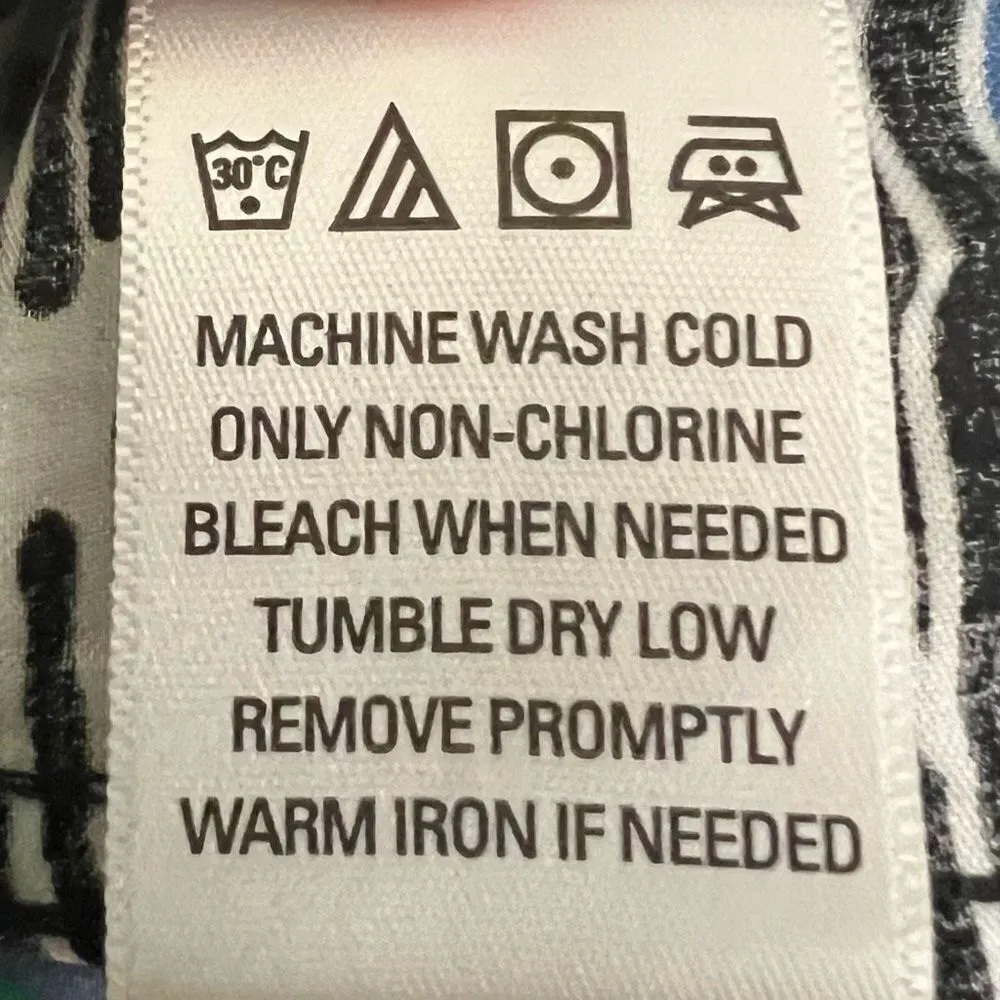 Paperwhite Made in Italy Geometric Print Button Down Collar Shirt Size 10 - Image 9