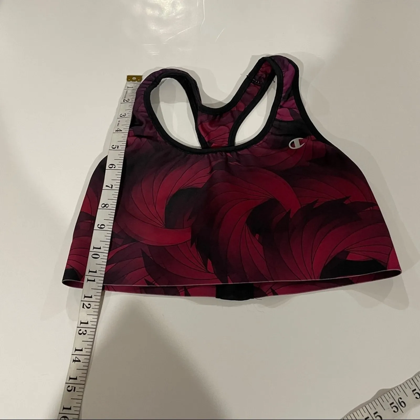 Champion Black‎ & Red Print Sleeveless Racerback Sports Bra Size M - Image 4