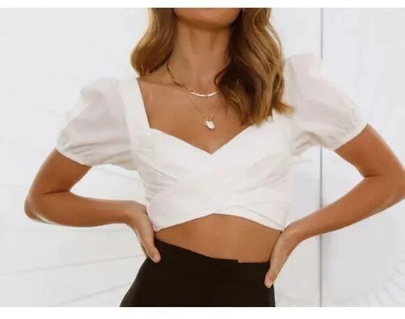NWT Hello Molly Lady of Mine Crop White large - Image 2