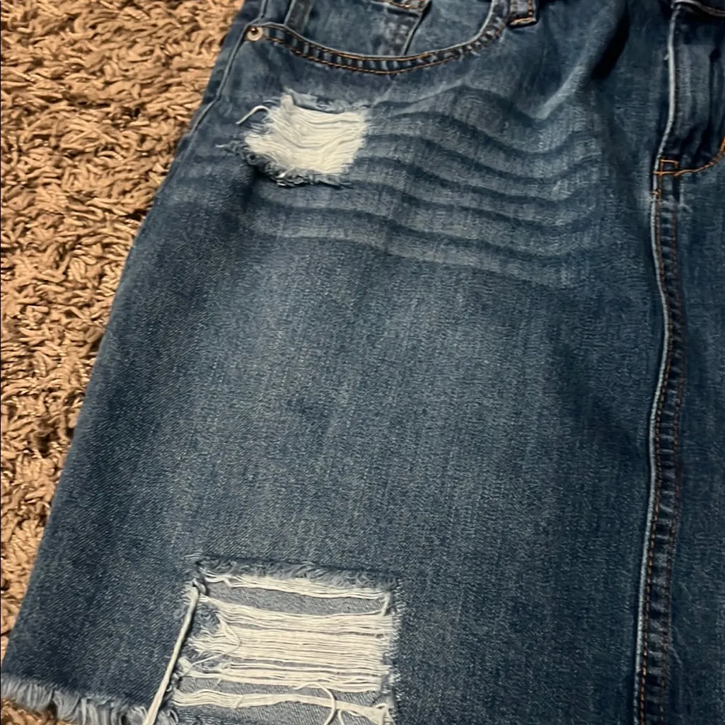 Soho Blue Casual Mini Pencil Skirt - Image 3