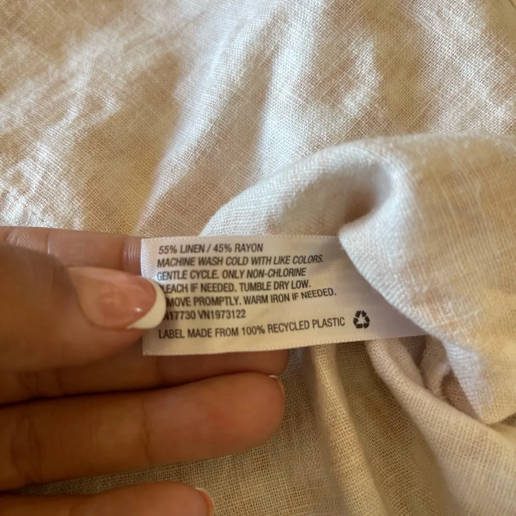 Universal Thread Beige linenblend Patterned Button-Down Shirt - Image 5