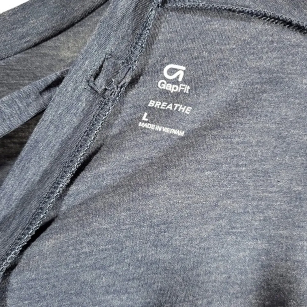 Gap Fit Breathe Athleisure Criss Cross Back Detailing Top in True Indigo - Image 2