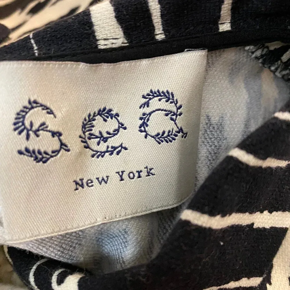 Sea New York Animal Ikat‎ Print Collared Dress Black Size 8 - Image 8