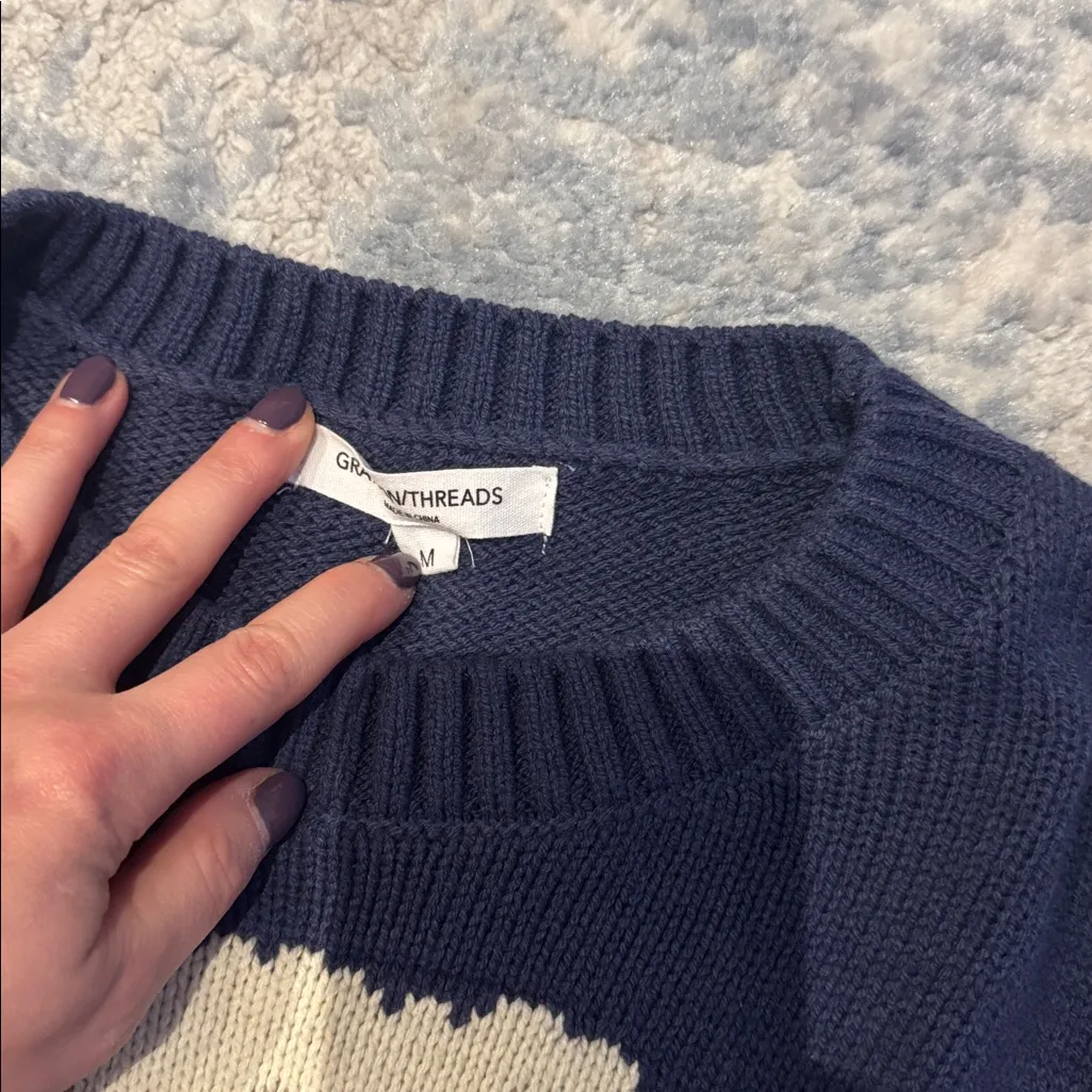 Target Grayson threads women’s teddy bear flag sweater - Image 4