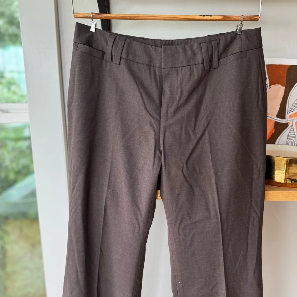Banana Republic Chocolate Brown All Season Wool Trousers Dress Pants 2 Short - Image 3