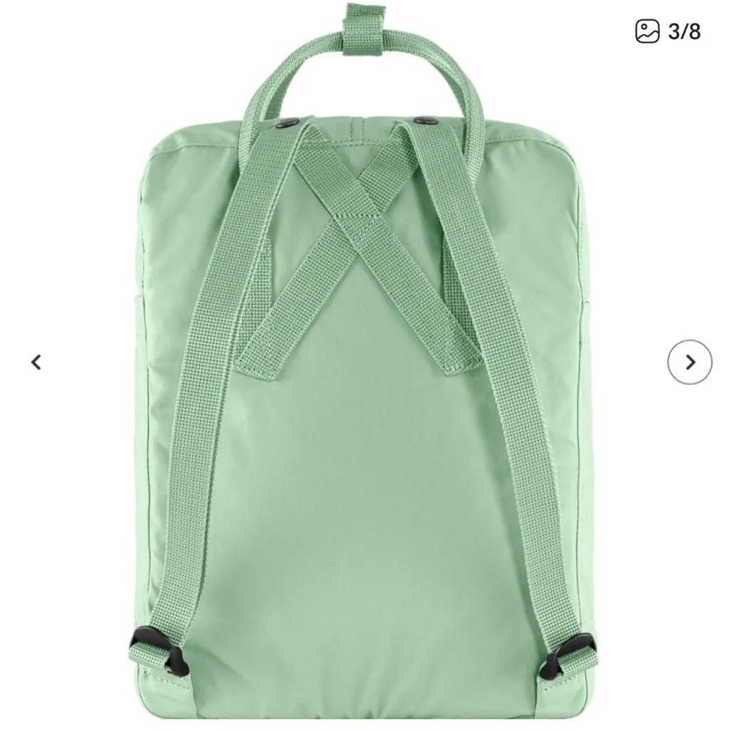 Fjallraven Kanken Classic Bag Bookbag Back Pack Mint Green Outdoor GORP Core - Image 3