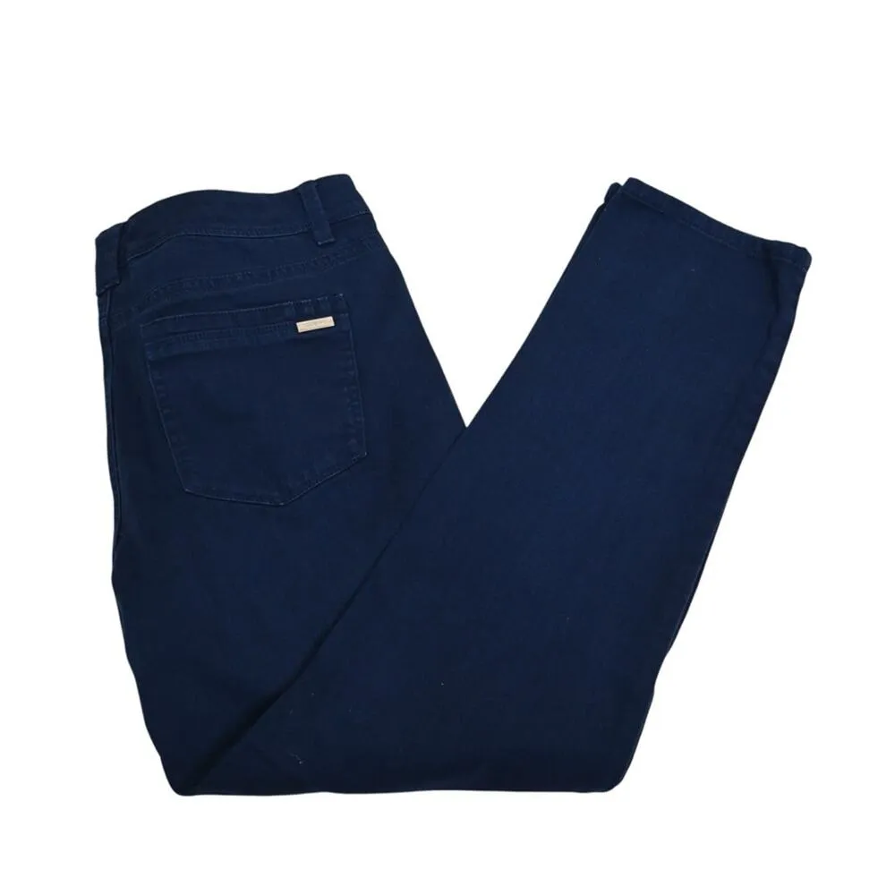 WHBM Womens 10 Navy Blue Slim Ankle Jean - Image 3